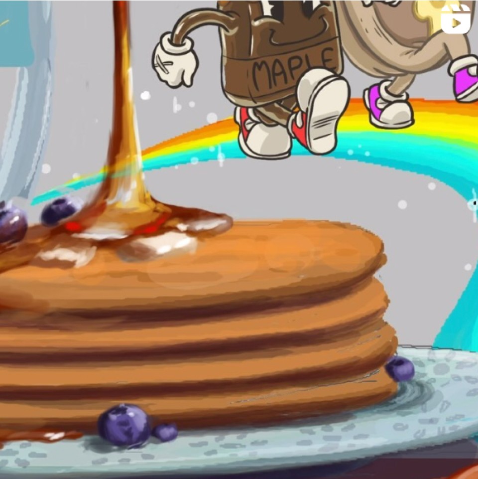 drawing of pancakes