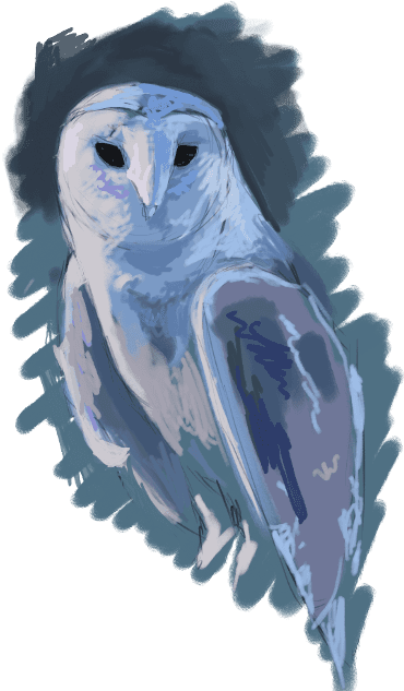 painting of an owl